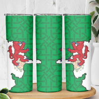 Montgomeryshire Wales Skinny Tumbler Map and Emblem Celtic Style - Wonder Print Shop