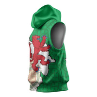 Montgomeryshire Wales Sleeveless Hoodie Map and Emblem Celtic Style - Wonder Print Shop