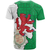 Montgomeryshire Wales T Shirt Map and Emblem Celtic Style - Wonder Print Shop