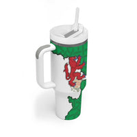 Montgomeryshire Wales Tumbler With Handle Map and Emblem Celtic Style - Wonder Print Shop