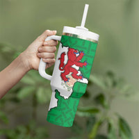 Montgomeryshire Wales Tumbler With Handle Map and Emblem Celtic Style - Wonder Print Shop