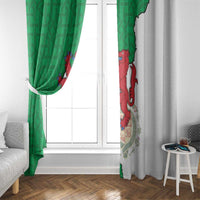 Montgomeryshire Wales Window Curtain Map and Emblem Celtic Style - Wonder Print Shop