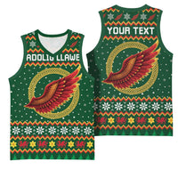 Personalized Montgomeryshire Wales Christmas Basketball Jersey Celtic Red Wing Cymru Heritage - Wonder Print Shop