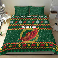 Personalized Montgomeryshire Wales Christmas Bedding Set Celtic Red Wing Cymru Heritage - Wonder Print Shop