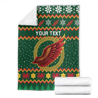 Personalized Montgomeryshire Wales Christmas Blanket Celtic Red Wing Cymru Heritage - Wonder Print Shop
