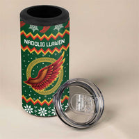 Personalized Montgomeryshire Wales Christmas 4 in 1 Can Cooler Tumbler Celtic Red Wing Cymru Heritage - Wonder Print Shop