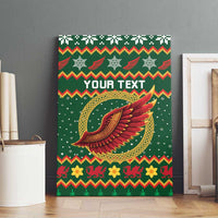Personalized Montgomeryshire Wales Christmas Canvas Wall Art Celtic Red Wing Cymru Heritage - Wonder Print Shop