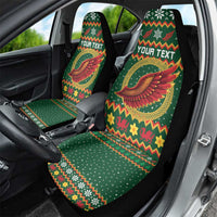 Personalized Montgomeryshire Wales Christmas Car Seat Cover Celtic Red Wing Cymru Heritage - Wonder Print Shop