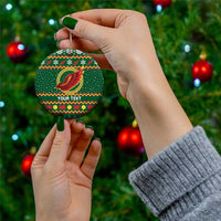 Personalized Montgomeryshire Wales Christmas Ceramic Ornament Celtic Red Wing Cymru Heritage - Wonder Print Shop