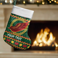 Personalized Montgomeryshire Wales Christmas Stocking Celtic Red Wing Cymru Heritage - Wonder Print Shop