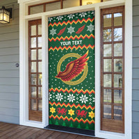 Personalized Montgomeryshire Wales Christmas Door Cover Celtic Red Wing Cymru Heritage - Wonder Print Shop