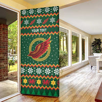 Personalized Montgomeryshire Wales Christmas Door Cover Celtic Red Wing Cymru Heritage - Wonder Print Shop