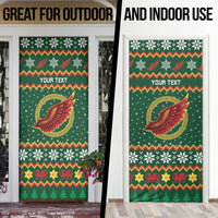 Personalized Montgomeryshire Wales Christmas Door Cover Celtic Red Wing Cymru Heritage - Wonder Print Shop