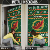 Personalized Montgomeryshire Wales Christmas Door Cover Celtic Red Wing Cymru Heritage - Wonder Print Shop