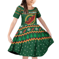 Personalized Montgomeryshire Wales Christmas Family Matching Off Shoulder Short Dress and Hawaiian Shirt Celtic Red Wing Cymru Heritage - Wonder Print Shop