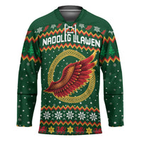 Personalized Montgomeryshire Wales Christmas Hockey Jersey Celtic Red Wing Cymru Heritage - Wonder Print Shop