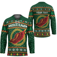 Personalized Montgomeryshire Wales Christmas Hockey Jersey Celtic Red Wing Cymru Heritage - Wonder Print Shop