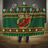Personalized Montgomeryshire Wales Christmas Hooded Blanket Celtic Red Wing Cymru Heritage - Wonder Print Shop