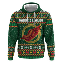 Personalized Montgomeryshire Wales Christmas Hoodie Celtic Red Wing Cymru Heritage - Wonder Print Shop