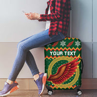 Personalized Montgomeryshire Wales Christmas Luggage Cover Celtic Red Wing Cymru Heritage - Wonder Print Shop