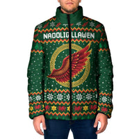 Personalized Montgomeryshire Wales Christmas Padded Jacket Celtic Red Wing Cymru Heritage - Wonder Print Shop