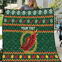 Personalized Montgomeryshire Wales Christmas Quilt Celtic Red Wing Cymru Heritage - Wonder Print Shop