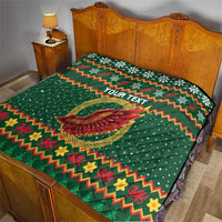 Personalized Montgomeryshire Wales Christmas Quilt Celtic Red Wing Cymru Heritage - Wonder Print Shop