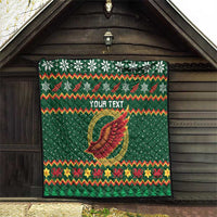 Personalized Montgomeryshire Wales Christmas Quilt Celtic Red Wing Cymru Heritage - Wonder Print Shop