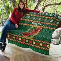 Personalized Montgomeryshire Wales Christmas Quilt Celtic Red Wing Cymru Heritage - Wonder Print Shop