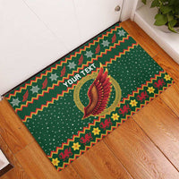 Personalized Montgomeryshire Wales Christmas Rubber Doormat Celtic Red Wing Cymru Heritage - Wonder Print Shop