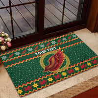 Personalized Montgomeryshire Wales Christmas Rubber Doormat Celtic Red Wing Cymru Heritage - Wonder Print Shop