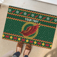 Personalized Montgomeryshire Wales Christmas Rubber Doormat Celtic Red Wing Cymru Heritage - Wonder Print Shop
