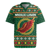 Personalized Montgomeryshire Wales Christmas Rugby Jersey Celtic Red Wing Cymru Heritage - Wonder Print Shop