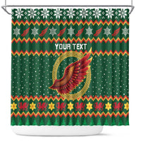 Personalized Montgomeryshire Wales Christmas Shower Curtain Celtic Red Wing Cymru Heritage - Wonder Print Shop