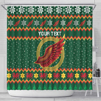 Personalized Montgomeryshire Wales Christmas Shower Curtain Celtic Red Wing Cymru Heritage - Wonder Print Shop