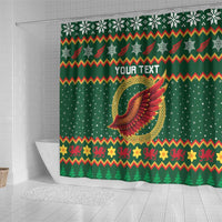 Personalized Montgomeryshire Wales Christmas Shower Curtain Celtic Red Wing Cymru Heritage - Wonder Print Shop
