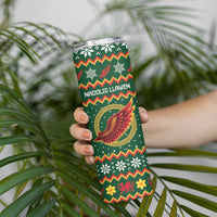 Personalized Montgomeryshire Wales Christmas Skinny Tumbler Celtic Red Wing Cymru Heritage - Wonder Print Shop