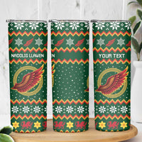 Personalized Montgomeryshire Wales Christmas Skinny Tumbler Celtic Red Wing Cymru Heritage - Wonder Print Shop