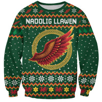 Personalized Montgomeryshire Wales Christmas Sweatshirt Celtic Red Wing Cymru Heritage - Wonder Print Shop