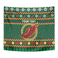 Personalized Montgomeryshire Wales Christmas Tapestry Celtic Red Wing Cymru Heritage - Wonder Print Shop