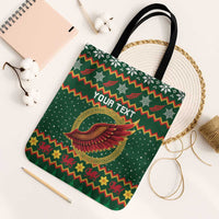 Personalized Montgomeryshire Wales Christmas Tote Bag Celtic Red Wing Cymru Heritage - Wonder Print Shop