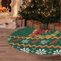 Personalized Montgomeryshire Wales Christmas Tree Skirt Celtic Red Wing Cymru Heritage - Wonder Print Shop