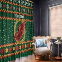 Personalized Montgomeryshire Wales Christmas Window Curtain Celtic Red Wing Cymru Heritage - Wonder Print Shop