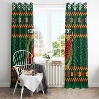 Personalized Montgomeryshire Wales Christmas Window Curtain Celtic Red Wing Cymru Heritage - Wonder Print Shop