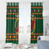 Personalized Montgomeryshire Wales Christmas Window Curtain Celtic Red Wing Cymru Heritage - Wonder Print Shop