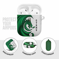 Wales Celtic Dragon AirPods Case Welsh Mythic Green Dragon - Wonder Print Shop