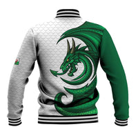 Wales Celtic Dragon Baseball Jacket Welsh Mythic Green Dragon - Wonder Print Shop