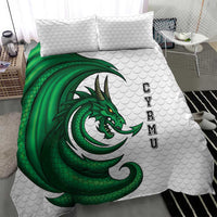 Wales Celtic Dragon Bedding Set Welsh Mythic Green Dragon - Wonder Print Shop