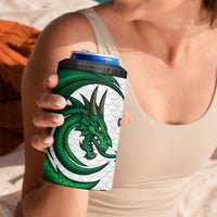 Wales Celtic Dragon 4 in 1 Can Cooler Tumbler Welsh Mythic Green Dragon - Wonder Print Shop