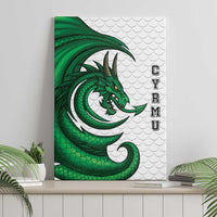 Wales Celtic Dragon Canvas Wall Art Welsh Mythic Green Dragon - Wonder Print Shop